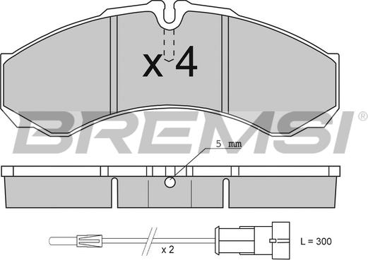 Bremsi BP2706 - Комплект спирачно феродо, дискови спирачки vvparts.bg