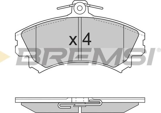 Bremsi BP2702 - Комплект спирачно феродо, дискови спирачки vvparts.bg