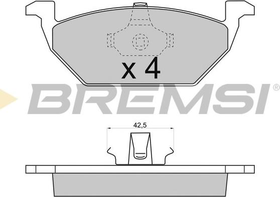 Bremsi BP2712 - Комплект спирачно феродо, дискови спирачки vvparts.bg