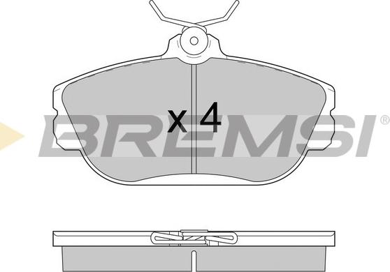 Bremsi BP2783 - Комплект спирачно феродо, дискови спирачки vvparts.bg