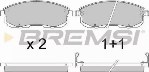 Bremsi BP2734 - Комплект спирачно феродо, дискови спирачки vvparts.bg