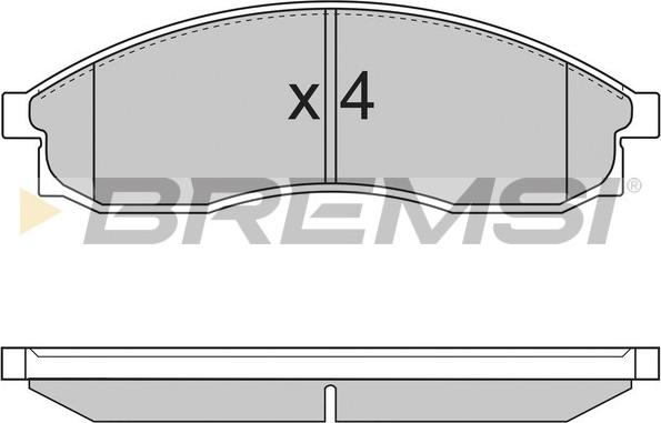 Bremsi BP2726 - Комплект спирачно феродо, дискови спирачки vvparts.bg