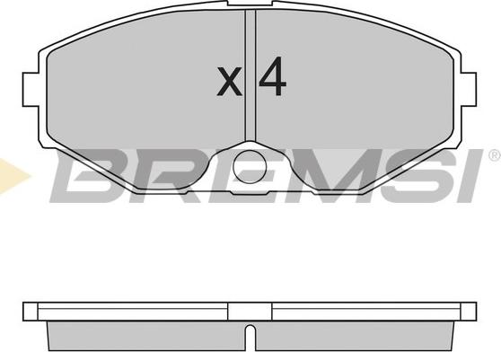 Bremsi BP2722 - Комплект спирачно феродо, дискови спирачки vvparts.bg