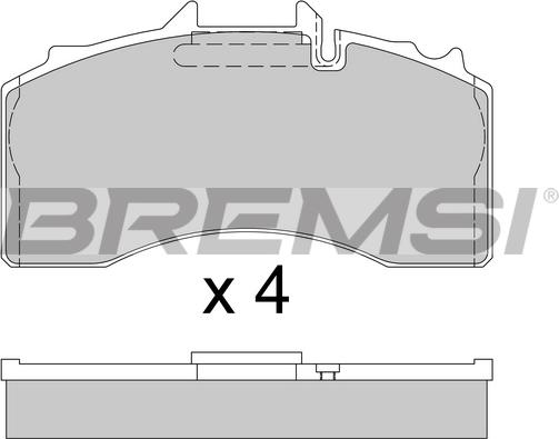 Bremsi BP7340 - Комплект спирачно феродо, дискови спирачки vvparts.bg