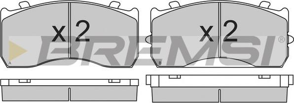 Bremsi BP7321 - Комплект спирачно феродо, дискови спирачки vvparts.bg