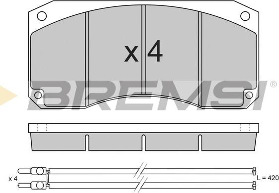 Bremsi BP7256 - Комплект спирачно феродо, дискови спирачки vvparts.bg