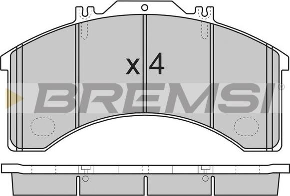 Bremsi BP7252 - Комплект спирачно феродо, дискови спирачки vvparts.bg