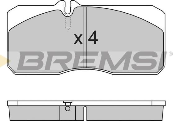 Bremsi BP7267 - Комплект спирачно феродо, дискови спирачки vvparts.bg