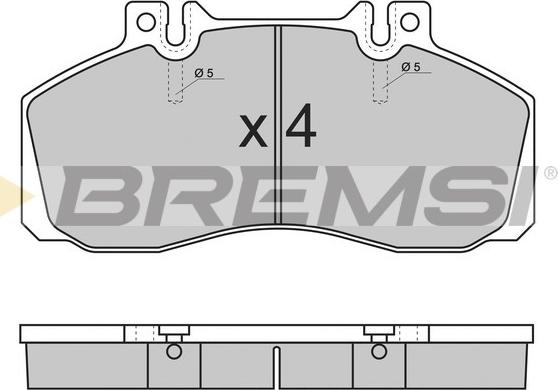 Bremsi BP7289 - Комплект спирачно феродо, дискови спирачки vvparts.bg
