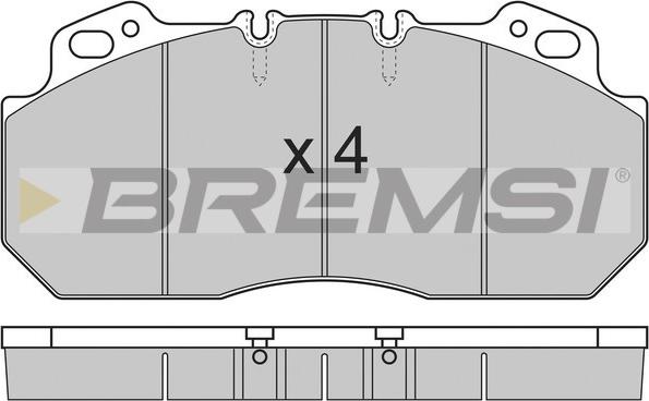 Bremsi BP7280 - Комплект спирачно феродо, дискови спирачки vvparts.bg