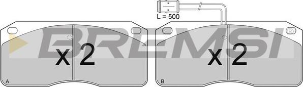 Bremsi BP7239 - Комплект спирачно феродо, дискови спирачки vvparts.bg