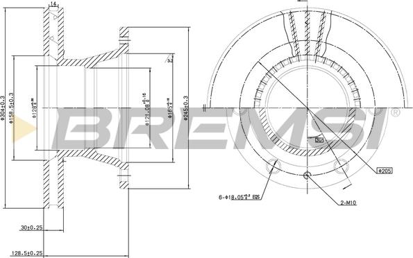 Bremsi CD5233V - Спирачен диск vvparts.bg