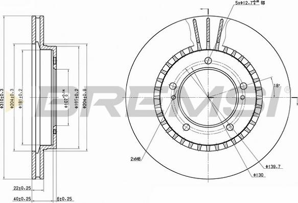 Bremsi CD6979V - Спирачен диск vvparts.bg