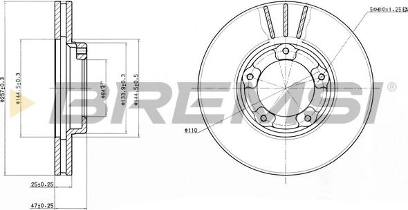 Bremsi CD6416V - Спирачен диск vvparts.bg