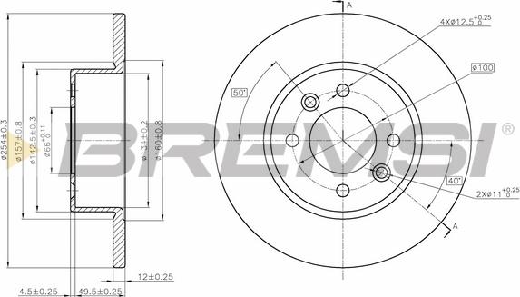 Bremsi CD6478S - Спирачен диск vvparts.bg