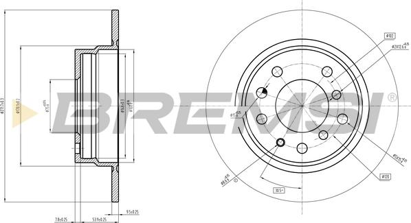 Bremsi CD6165V - Спирачен диск vvparts.bg