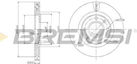 Bremsi CD6870V - Спирачен диск vvparts.bg