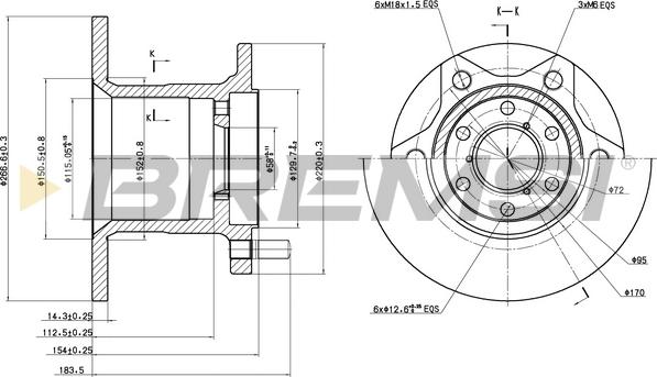 Bremsi CD6254S - Спирачен диск vvparts.bg