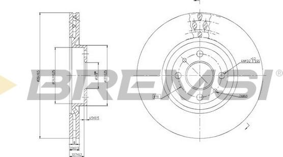 Bremsi CD6252V - Спирачен диск vvparts.bg