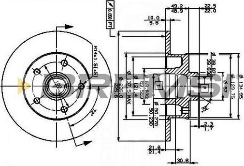 Bremsi CD6266S - Спирачен диск vvparts.bg