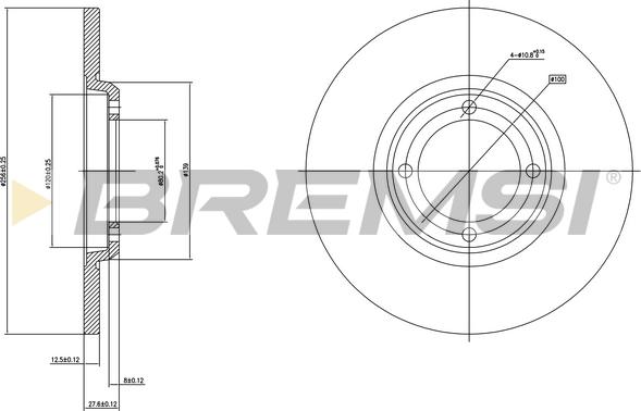 Bremsi CD6280S - Спирачен диск vvparts.bg