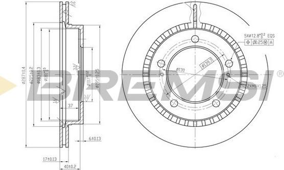 Bremsi CD6746V - Спирачен диск vvparts.bg