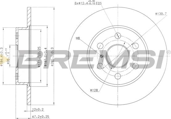 Bremsi CD6786S - Спирачен диск vvparts.bg