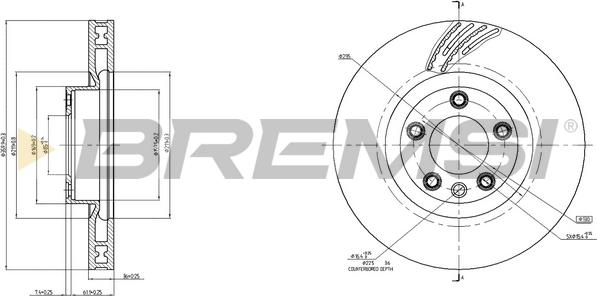 Bremsi CD8019VLS - Спирачен диск vvparts.bg