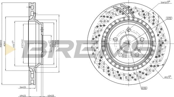 Bremsi CD8177V - Спирачен диск vvparts.bg