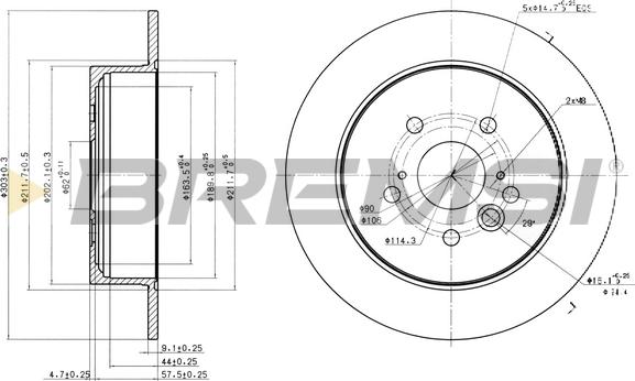 Bremsi CD7486S - Спирачен диск vvparts.bg