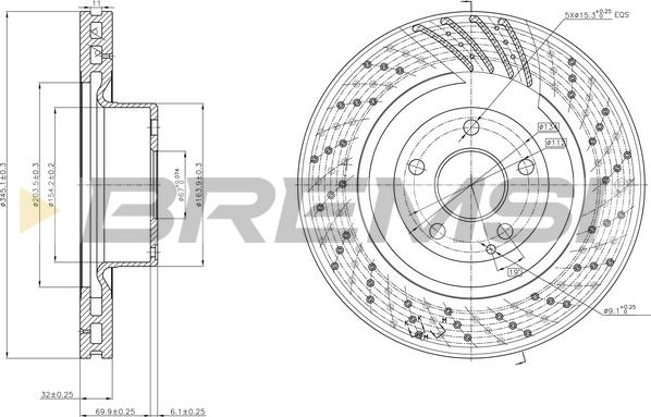 Bremsi CD7586V - Спирачен диск vvparts.bg