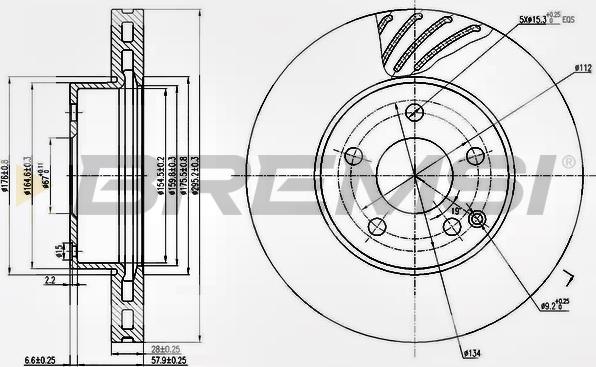 Bremsi CD7690V - Спирачен диск vvparts.bg