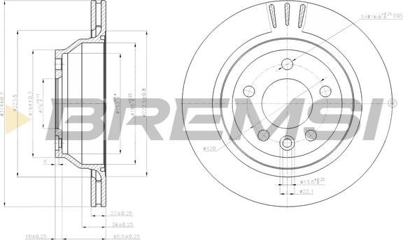 Bremsi CD7698V - Спирачен диск vvparts.bg