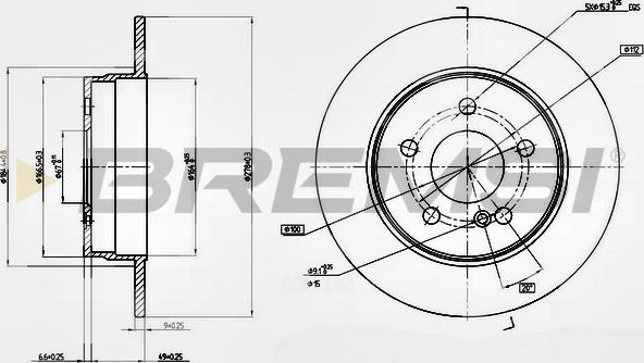 Bremsi CD7689S - Спирачен диск vvparts.bg