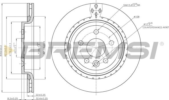 Bremsi CD7681V - Спирачен диск vvparts.bg