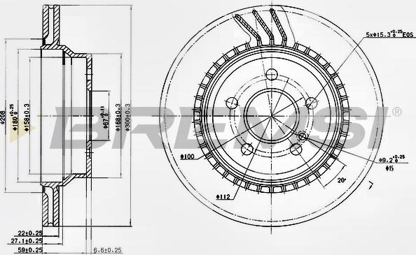 Bremsi CD7672V - Спирачен диск vvparts.bg