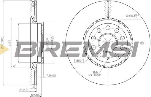 Bremsi CD7305V - Спирачен диск vvparts.bg