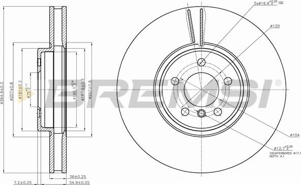 Bremsi CD7746V - Спирачен диск vvparts.bg