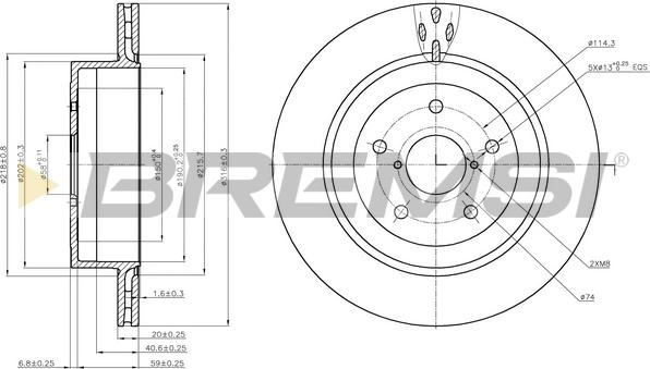 Bremsi CD7751V - Спирачен диск vvparts.bg