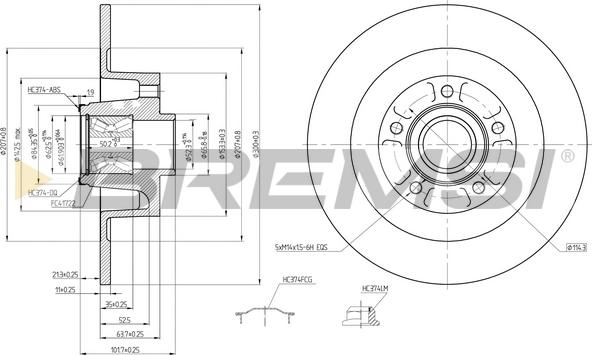 Bremsi CD7729S - Спирачен диск vvparts.bg