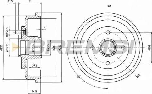 Bremsi CR5591 - Спирачен барабан vvparts.bg