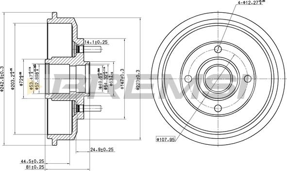 Bremsi CR5654 - Спирачен барабан vvparts.bg