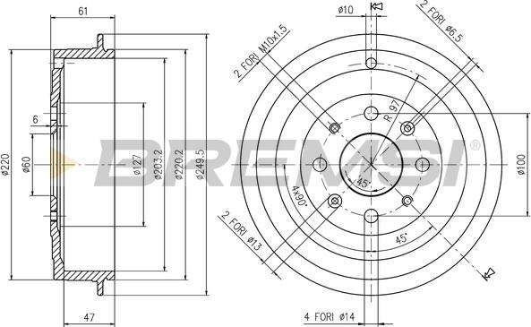 Bremsi CR5656 - Спирачен барабан vvparts.bg