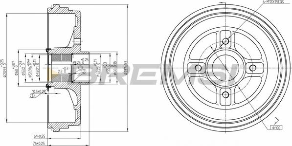 Bremsi CR5665 - Спирачен барабан vvparts.bg