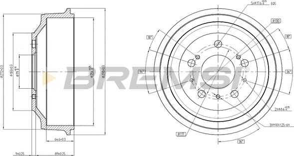 Bremsi CR5255 - Спирачен барабан vvparts.bg