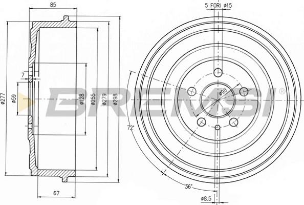 Bremsi CR5262 - Спирачен барабан vvparts.bg