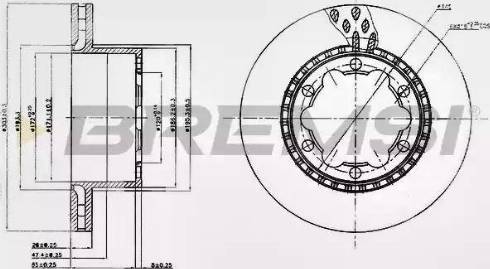 Bremsi DB0312V - Спирачен диск vvparts.bg