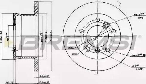 Bremsi DBA932S - Спирачен диск vvparts.bg