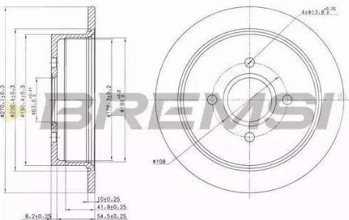 Bremsi DBA435S - Спирачен диск vvparts.bg