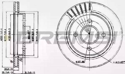 Bremsi DBA479V - Спирачен диск vvparts.bg